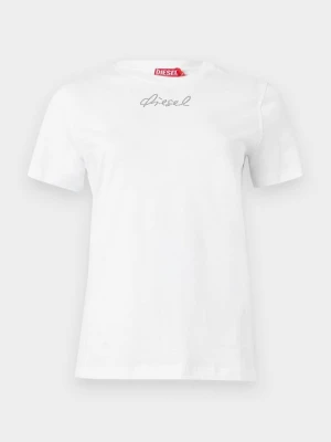 T-shirt z nadrukiem Diesel biały