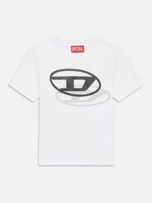 T-shirt z nadrukiem Diesel biały
