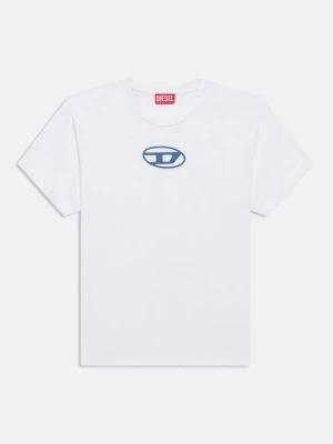 T-shirt z nadrukiem Diesel biały