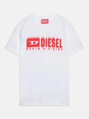 T-shirt z nadrukiem Diesel biały