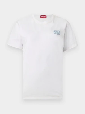 T-shirt z nadrukiem Diesel biały