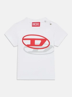 T-shirt z nadrukiem Diesel biały