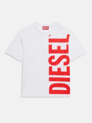 T-shirt z nadrukiem Diesel biały