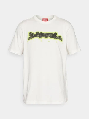 T-shirt z nadrukiem Diesel biały