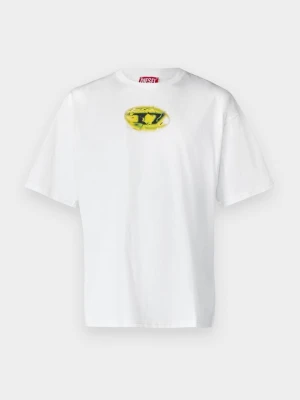 T-shirt z nadrukiem Diesel biały