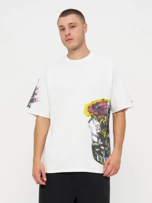 T-shirt z nadrukiem Diesel biały