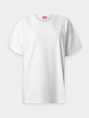 T-shirt z nadrukiem Diesel biały