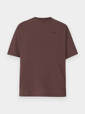 T-shirt z nadrukiem Diesel brązowy