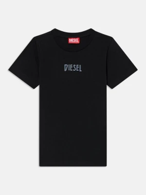 T-shirt z nadrukiem Diesel czarny