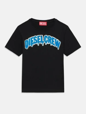 T-shirt z nadrukiem Diesel czarny