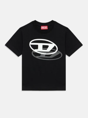 T-shirt z nadrukiem Diesel czarny