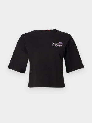 T-shirt z nadrukiem Diesel czarny