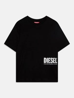 T-shirt z nadrukiem Diesel czarny