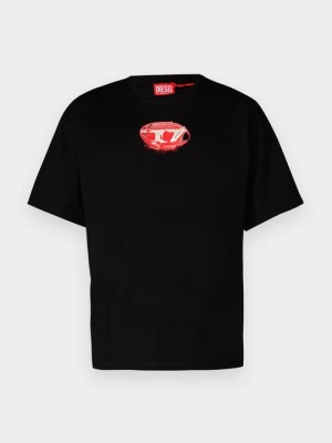 T-shirt z nadrukiem Diesel czarny