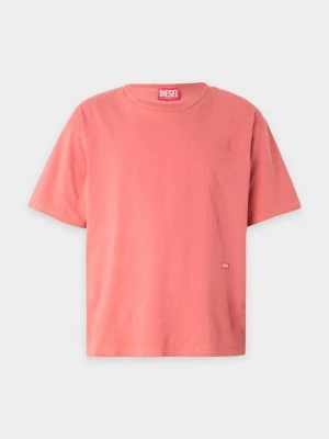 T-shirt z nadrukiem Diesel jasnoróżowy