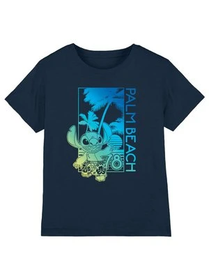T-shirt z nadrukiem Disney granatowy