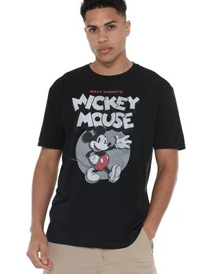 T-shirt z nadrukiem Disney czarny