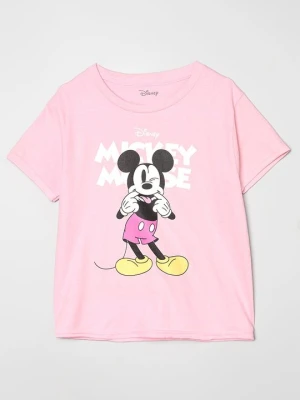 T-shirt z nadrukiem Disney jasnoróżowy