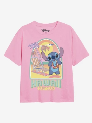 T-shirt z nadrukiem Disney różowy