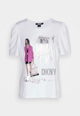 T-shirt z nadrukiem DKNY