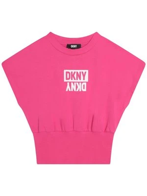 T-shirt z nadrukiem DKNY