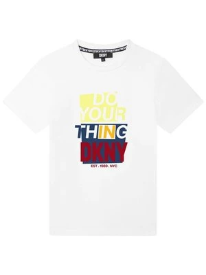 T-shirt z nadrukiem DKNY