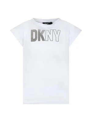 T-shirt z nadrukiem DKNY