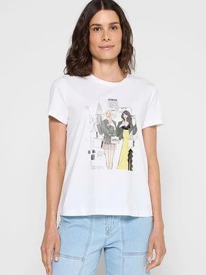 T-shirt z nadrukiem DKNY