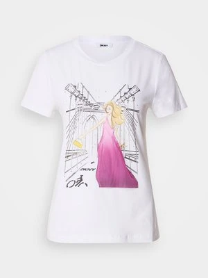 T-shirt z nadrukiem DKNY