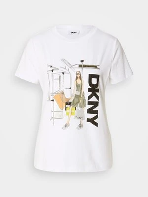 T-shirt z nadrukiem DKNY