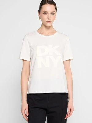 T-shirt z nadrukiem DKNY