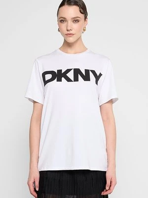 T-shirt z nadrukiem DKNY