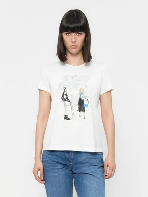 T-shirt z nadrukiem DKNY