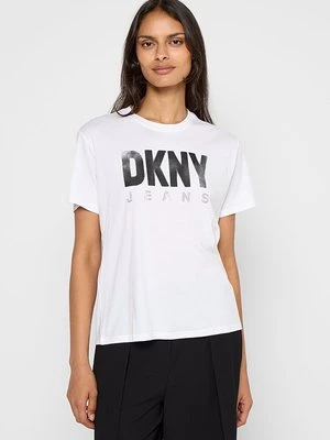 T-shirt z nadrukiem DKNY