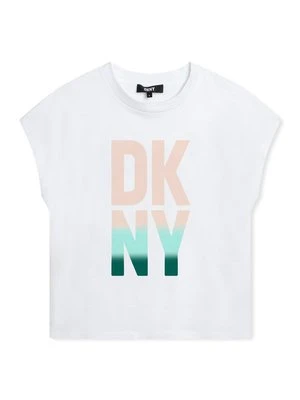 T-shirt z nadrukiem DKNY