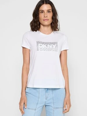 T-shirt z nadrukiem DKNY