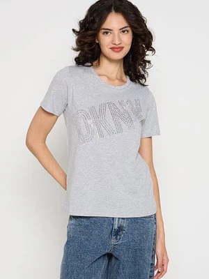 T-shirt z nadrukiem DKNY