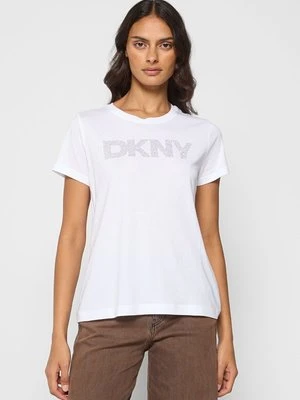 T-shirt z nadrukiem DKNY