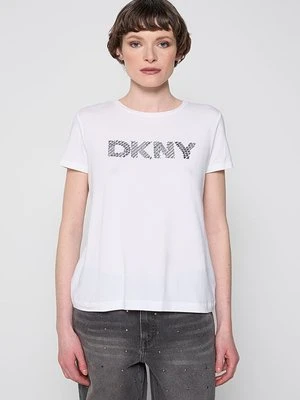 T-shirt z nadrukiem DKNY