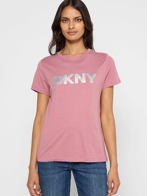 T-shirt z nadrukiem DKNY