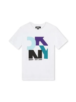T-shirt z nadrukiem DKNY