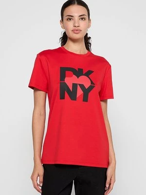 T-shirt z nadrukiem DKNY