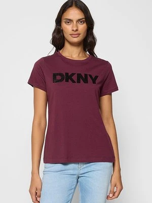 T-shirt z nadrukiem DKNY