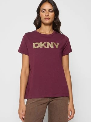 T-shirt z nadrukiem DKNY