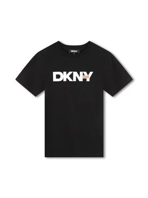 T-shirt z nadrukiem DKNY czarny