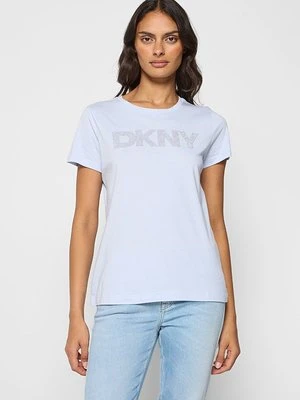T-shirt z nadrukiem DKNY