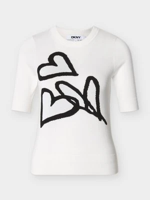 Zdjęcie produktu T-shirt z nadrukiem DKNY biały