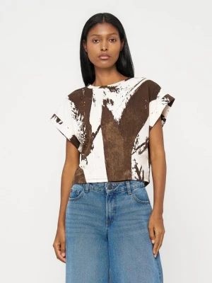 T-shirt z nadrukiem DKNY