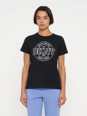 T-shirt z nadrukiem DKNY czarny