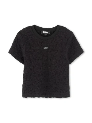 T-shirt z nadrukiem DKNY czarny
